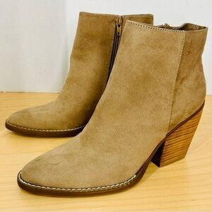 Madden Girl | Shoes | Madden Girl Cody Flaredheel Dress Booties Brown Suede  | Poshmark